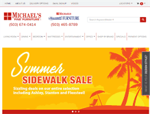 Tablet Screenshot of michaelsfinefurniture.com